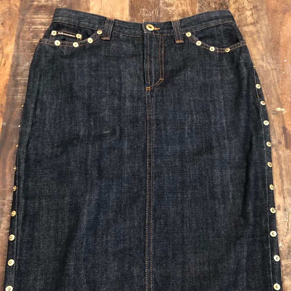 Dolce and Gabbana gold studded skirt size 2